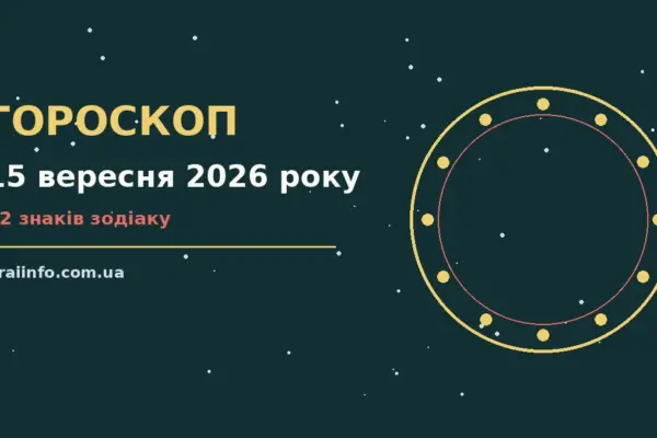 Гороскоп на 15 вересня 2026 року: підказки перед важливим кроком про події, зустрічі та вибір